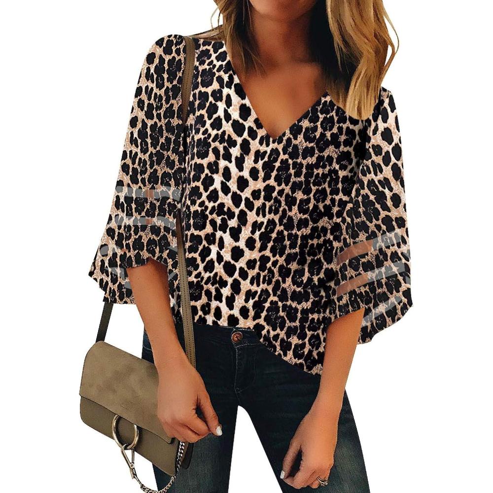 imageLookbookStore Womens Casual Dress ShirtLeopard Print