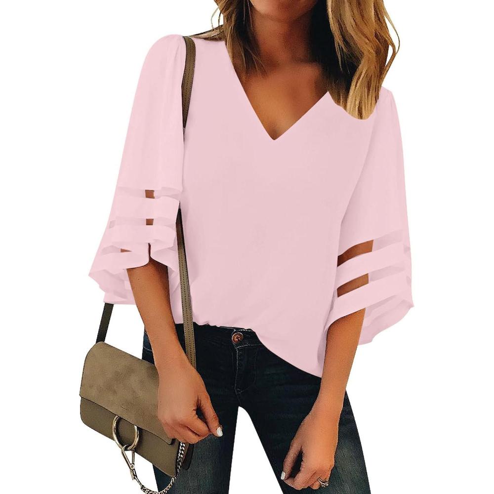 imageLookbookStore Womens Casual Dress ShirtLight Pink