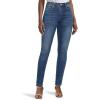 imageLookbookStore Skinny Jeans for Women Trendy High Waist Slim Fit Comfort Jeggings Jeans Stretchy Denim Pants Work CasualDark Blue