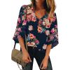 1 Floral Print Navy Blue