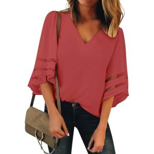 LookbookStore Women’s Casual Dress Shirt(1 Tea Rose)