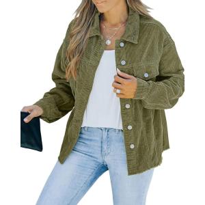 LookbookStore Corduroy Shacket Jacket Women Oversized Jackets Fall Winter Coats