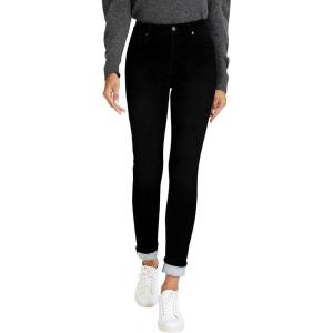 LookbookStore Fleece Lined Jeans for Women High Waisted Skinny Sherpa Jeans Winter Jeggings Warm Denim Pants Trousers(Black)