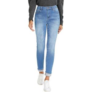 LookbookStore Fleece Lined Jeans for Women High Waisted Skinny Sherpa Jeans Winter Jeggings Warm Denim Pants Trousers(Powder Blue)