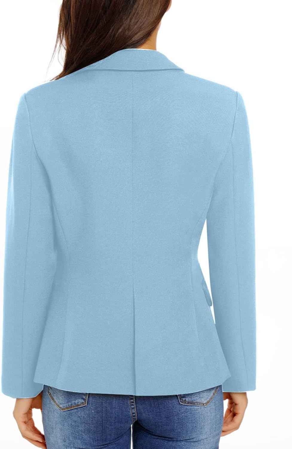 image:imageLookbookStore Blazers for Women Business Casual Long Sleeves Suit JacketsAiry Blue