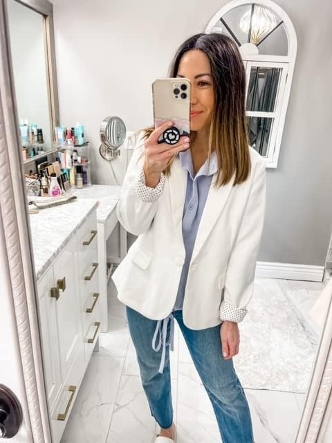 image:imageLookbookStore Blazers for Women Business Casual Long Sleeves Suit JacketsBeige