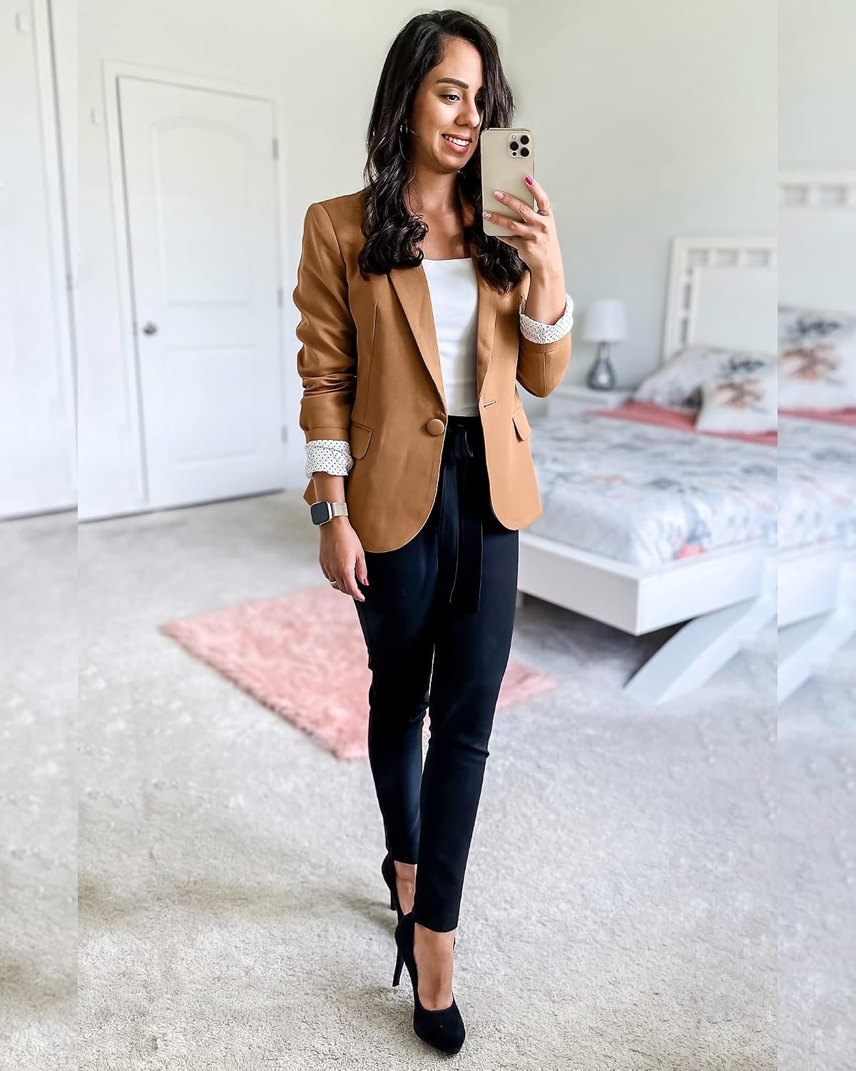 image:imageLookbookStore Blazers for Women Business Casual Long Sleeves Suit JacketsDark Brown