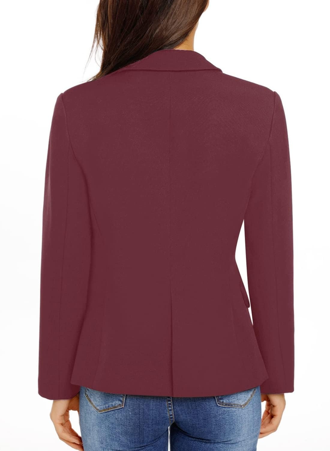 image:imageLookbookStore Blazers for Women Business Casual Long Sleeves Suit JacketsDark Red