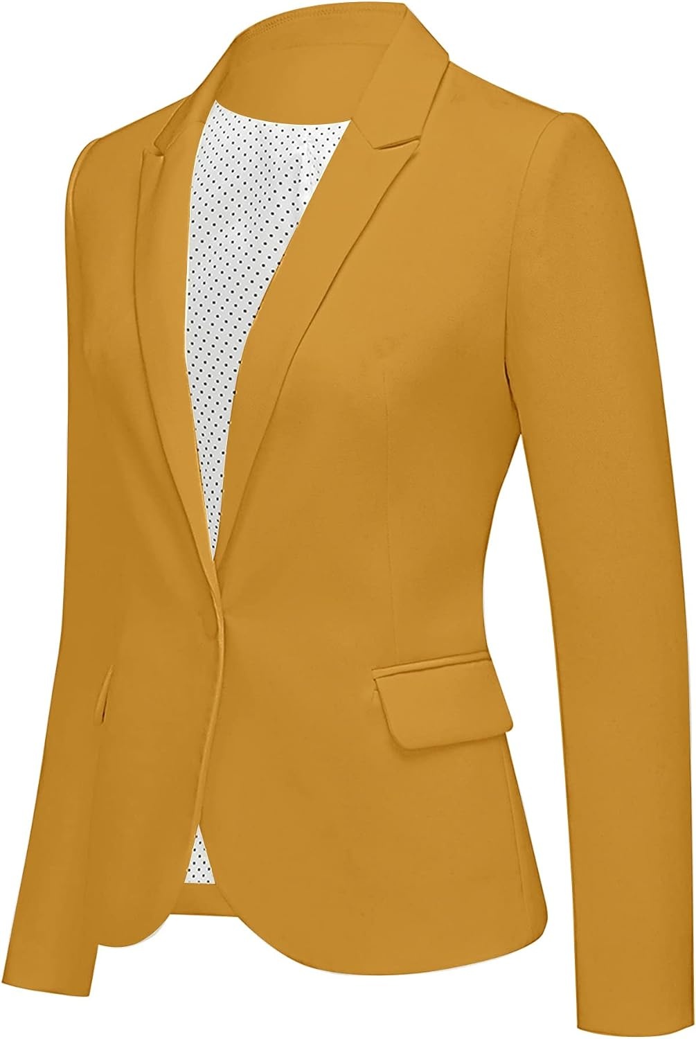 image:imageLookbookStore Blazers for Women Business Casual Long Sleeves Suit JacketsDusky Citron Yellow