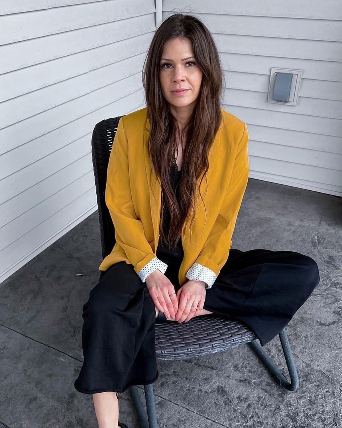 image:imageLookbookStore Blazers for Women Business Casual Long Sleeves Suit JacketsDusky Citron Yellow