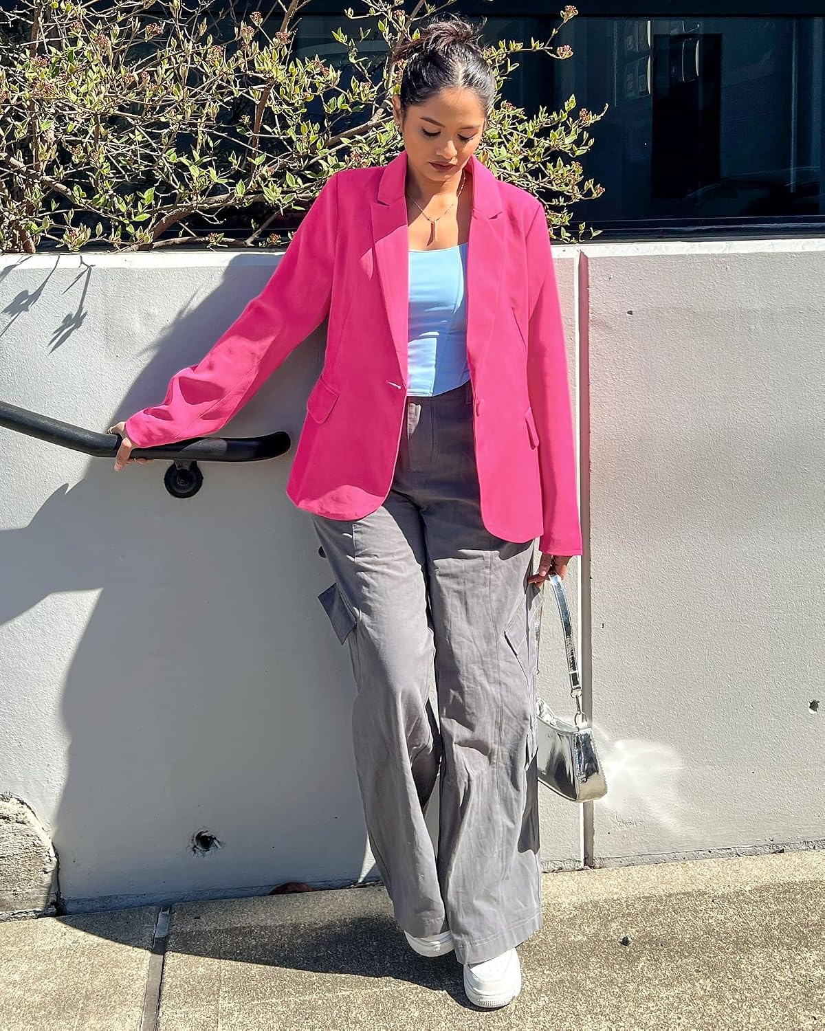 image:imageLookbookStore Blazers for Women Business Casual Long Sleeves Suit JacketsHot Pink