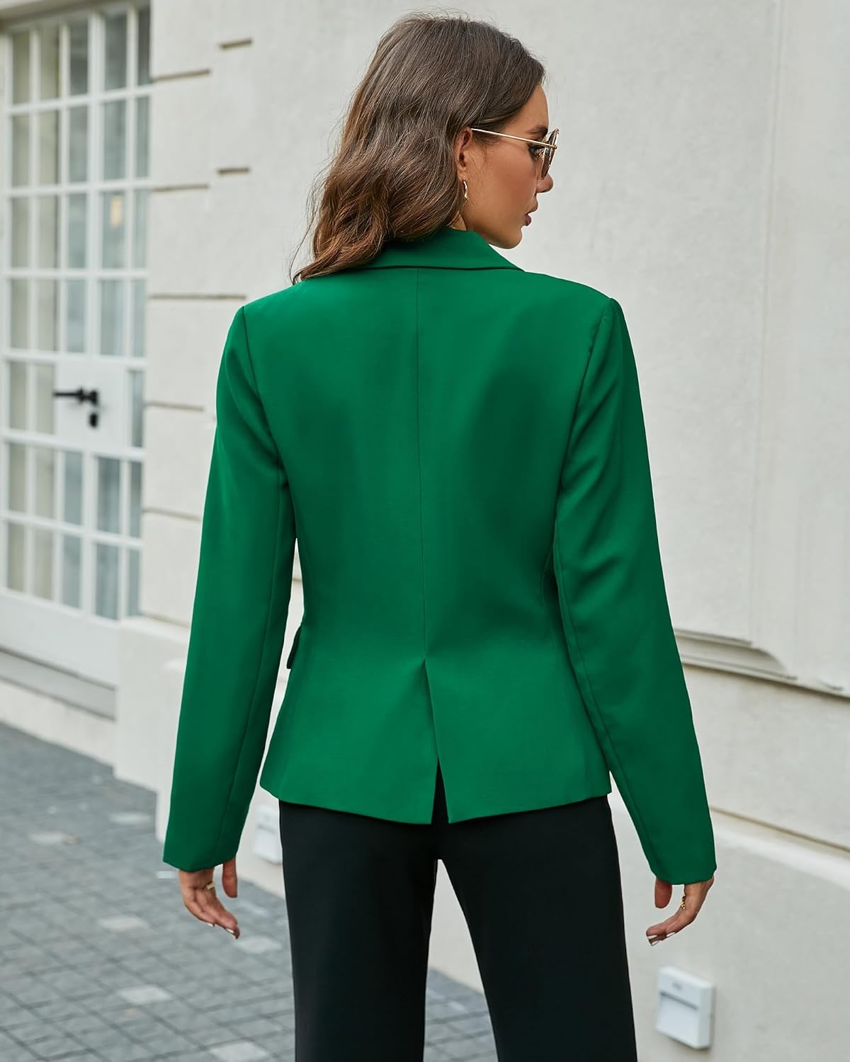 image:imageLookbookStore Blazers for Women Business Casual Long Sleeves Suit JacketsVerdant Green