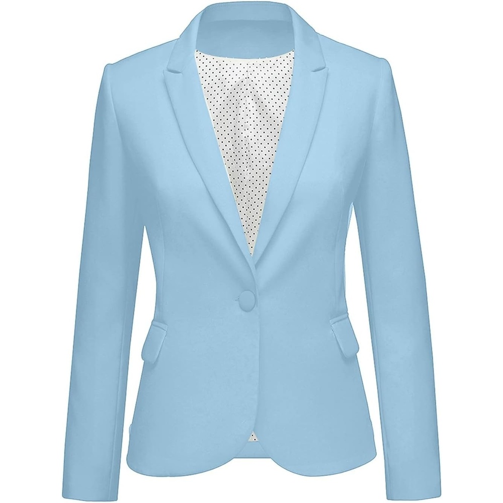 image:imageLookbookStore Blazers for Women Business Casual Long Sleeves Suit JacketsAiry Blue