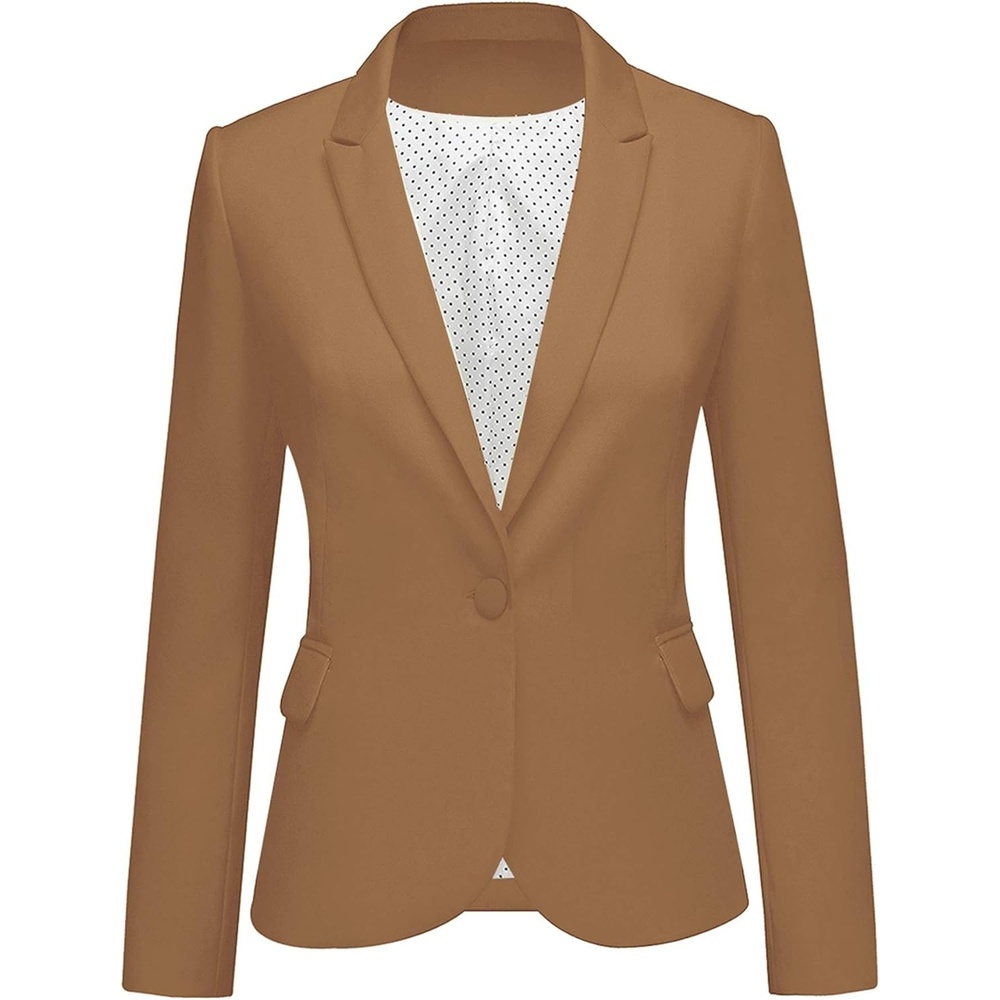 image:imageLookbookStore Blazers for Women Business Casual Long Sleeves Suit JacketsDark Brown