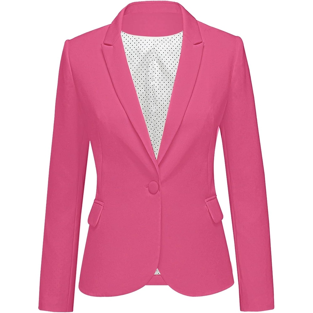 image:imageLookbookStore Blazers for Women Business Casual Long Sleeves Suit JacketsHot Pink