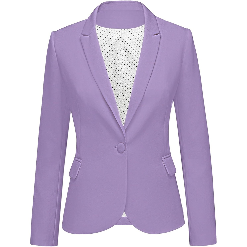 image:imageLookbookStore Blazers for Women Business Casual Long Sleeves Suit JacketsLavender