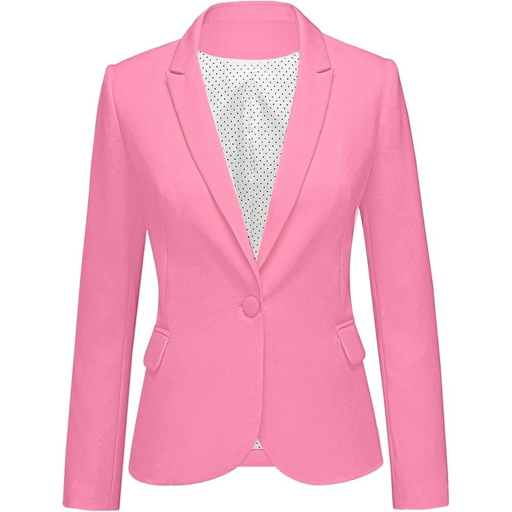 image:imageLookbookStore Blazers for Women Business Casual Long Sleeves Suit JacketsSachet Pink
