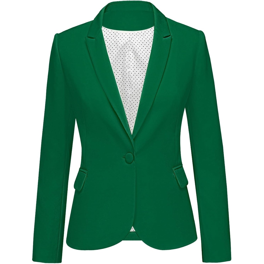 image:imageLookbookStore Blazers for Women Business Casual Long Sleeves Suit JacketsVerdant Green