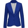 Two Buttons Lapis Blue W Striped Lining