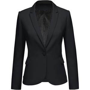 LookbookStore Blazers for Women Business Casual Long Sleeves Suit Jackets(Black)