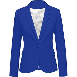 LookbookStore Blazers for Women Business Casual Long Sleeves Suit Jackets(Royal Blue)