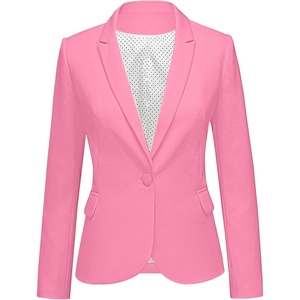 LookbookStore Blazers for Women Business Casual Long Sleeves Suit Jackets(Sachet Pink)