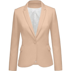 LookbookStore Blazers for Women Business Casual Long Sleeves Suit Jackets(Sienna Sand)