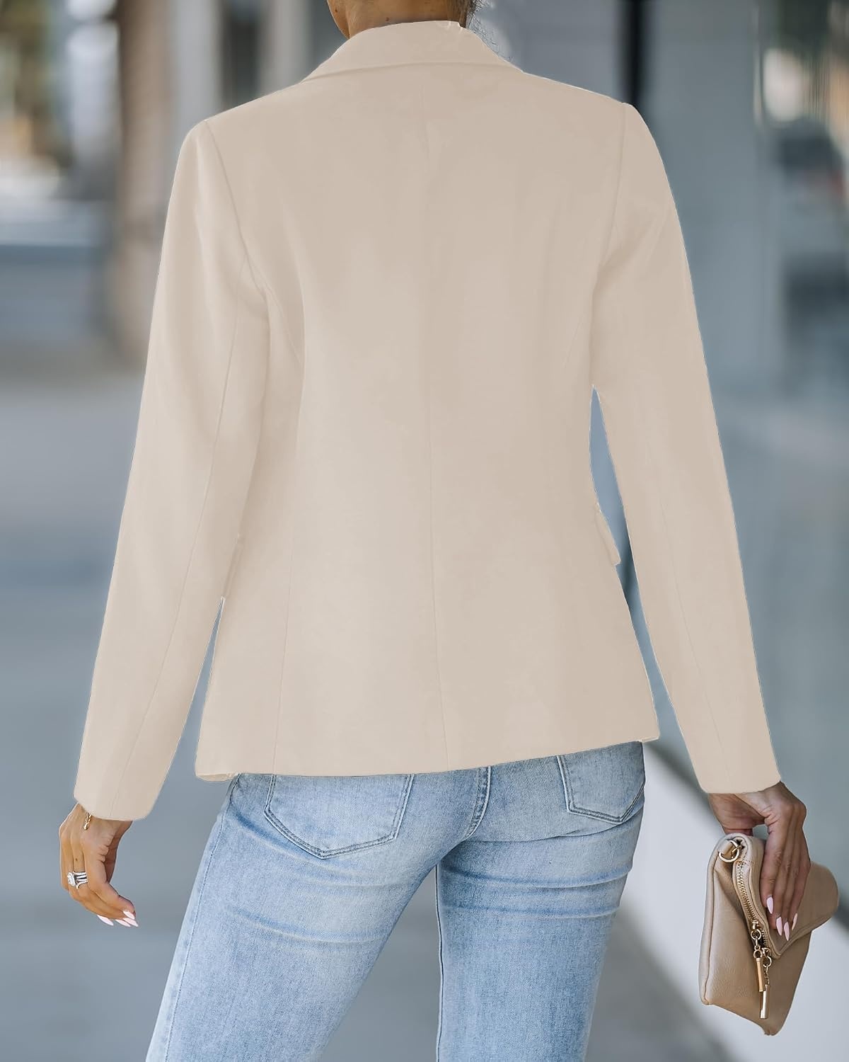 image:imageLookbookStore Blazers for Women Business Casual Long Sleeves Suit JacketsOatmeal