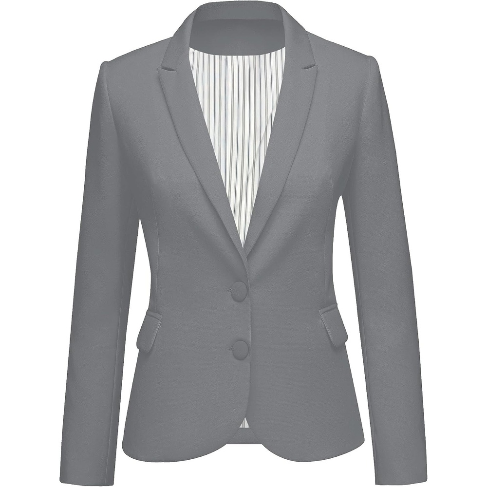 image:imageLookbookStore Blazers for Women Business Casual Long Sleeves Suit JacketsDark Grey